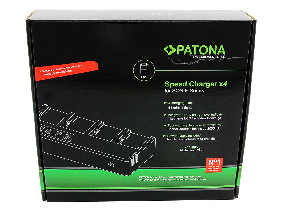 Patona 4x Speed Charger Sony F970 F Ser.