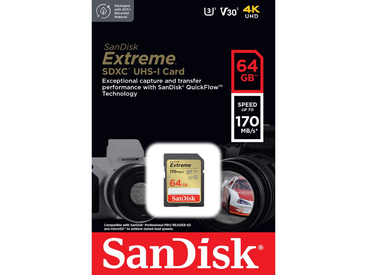 SanDisk Extreme 170MB/s SDXC 64GB