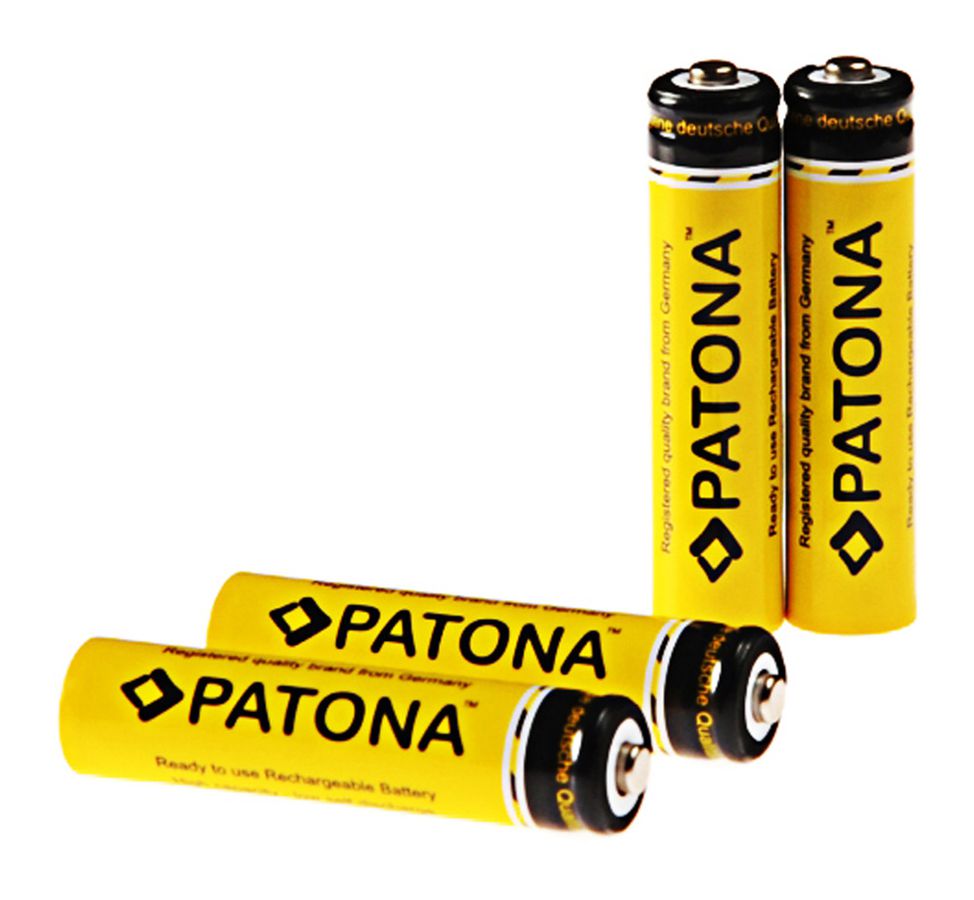 Patona Akku 4x Micro AAA 900mAh NiMH