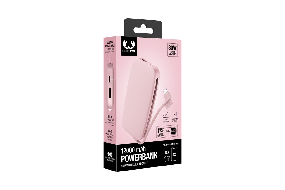 Fresh 'n Rebel Powerbank 12000 mAh Pink