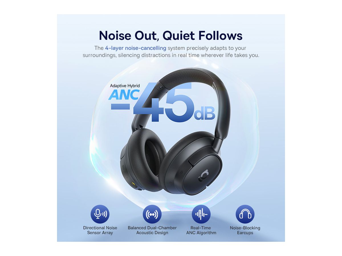 Baseus Bass BH1 NC Wirel ANC Headph Bl