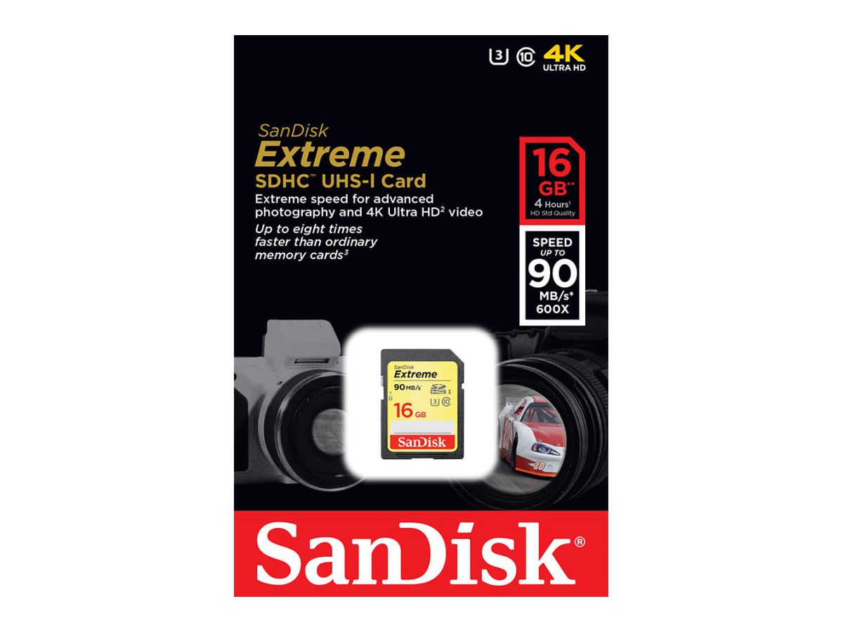 SanDisk Extreme 90MB/s SDHC 16GB U3