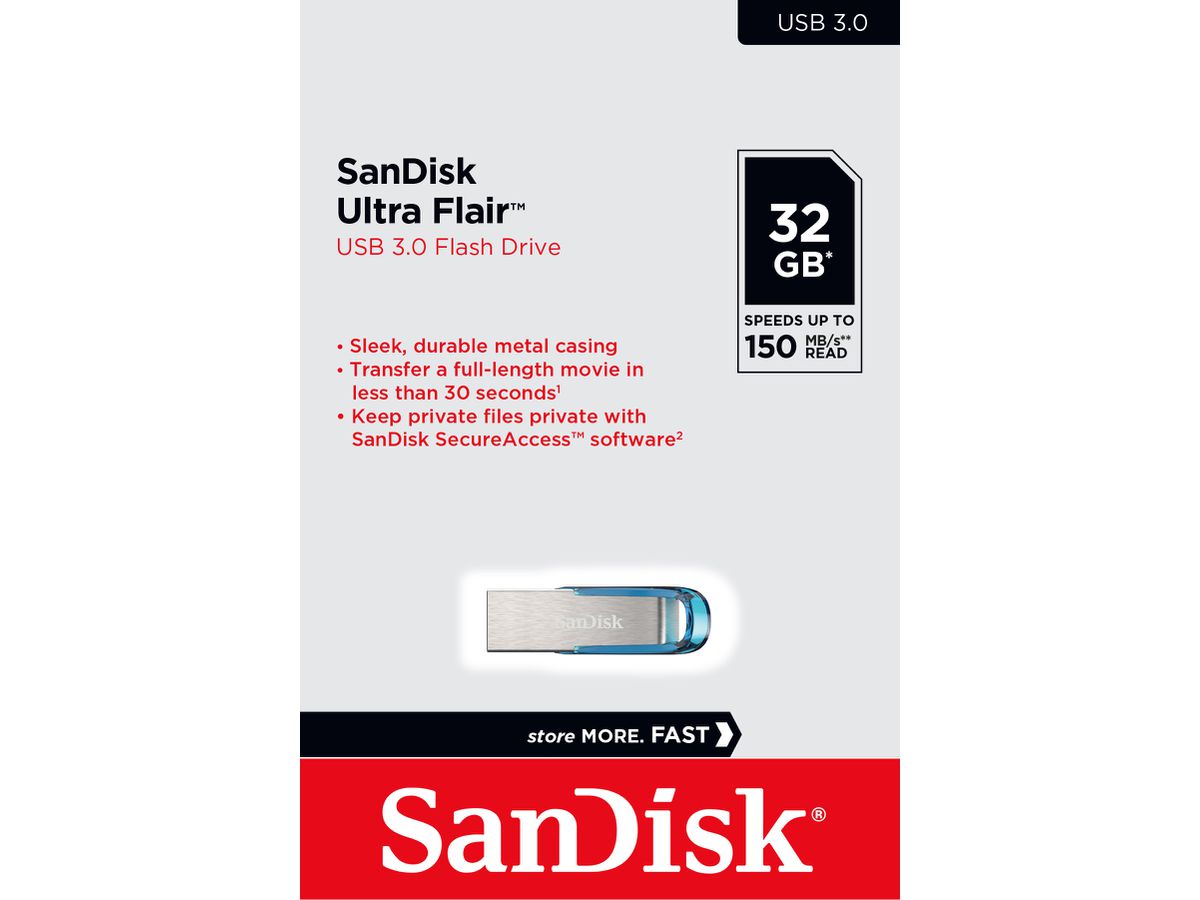 Sandisk Ultra USB 3.0 Flair 32GB Blue