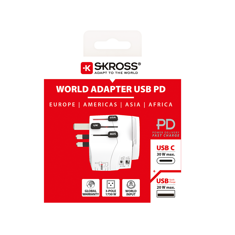 Skross PRO Light USB AC30PD World