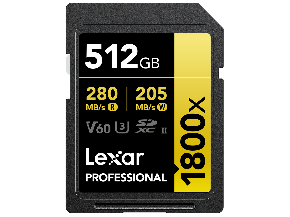 Lexar 1800x UHS-II SDXC 512GB Gold