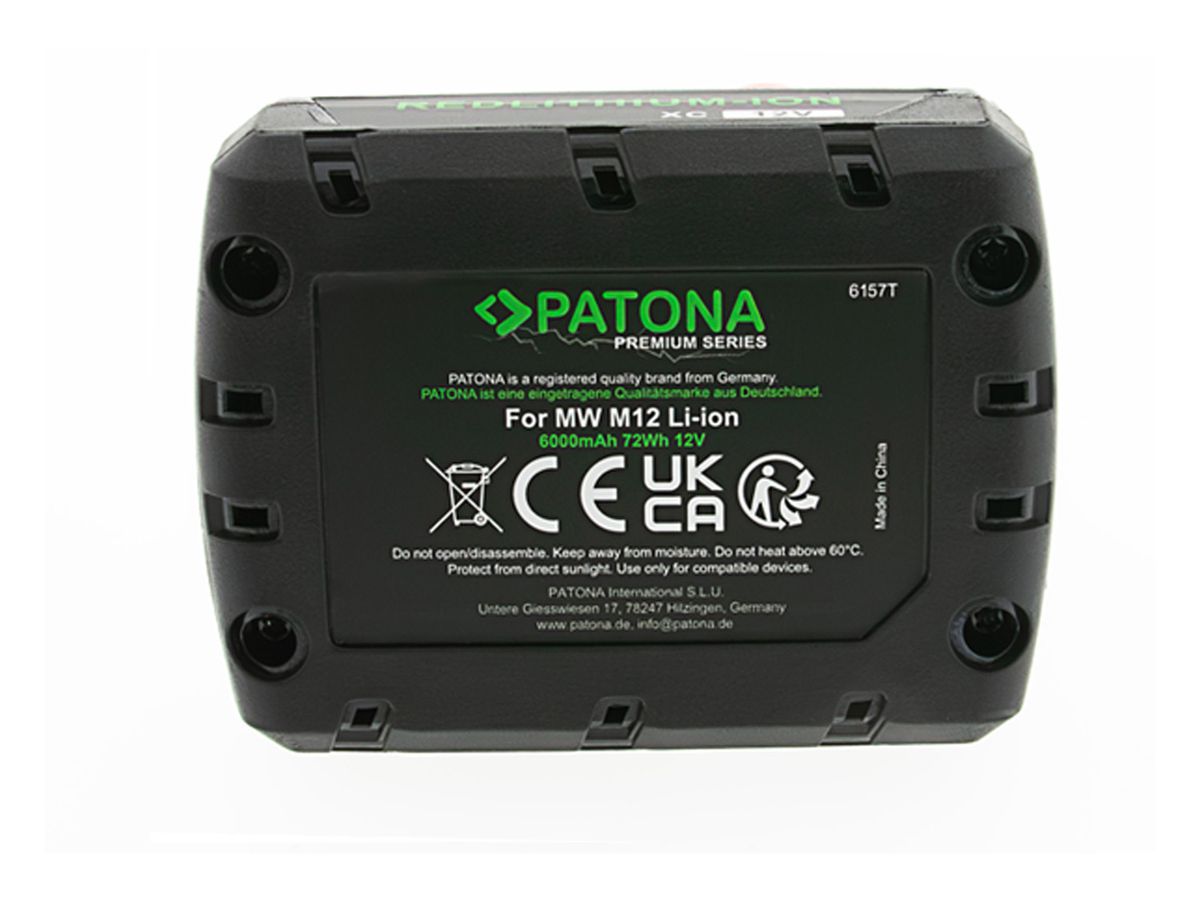 Patona Akku Milwaukee M12 RedLithium
