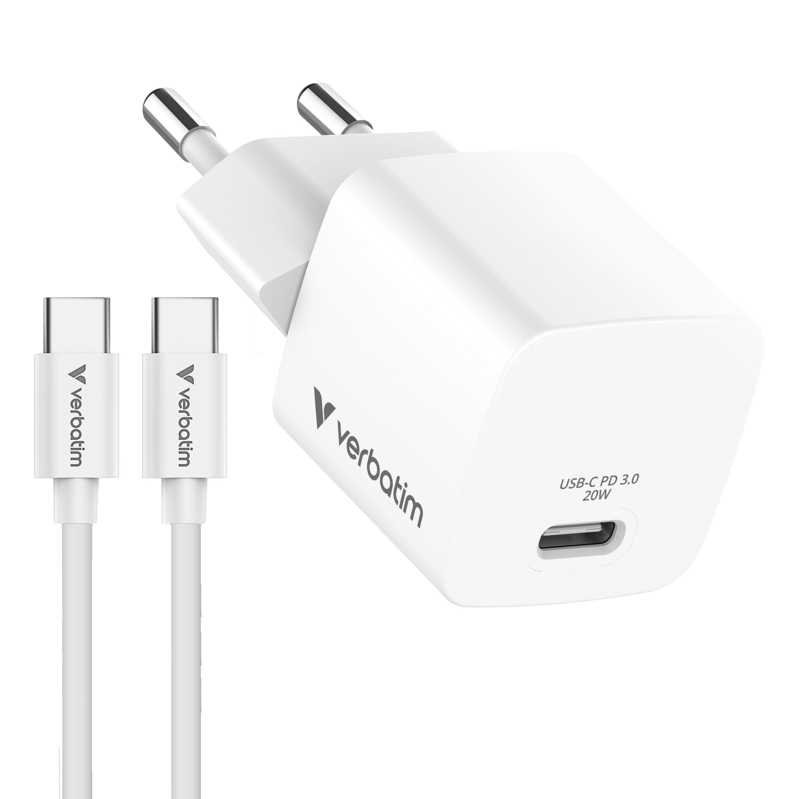 Verbatim Mini GaN Charger 20W + 1m Cable