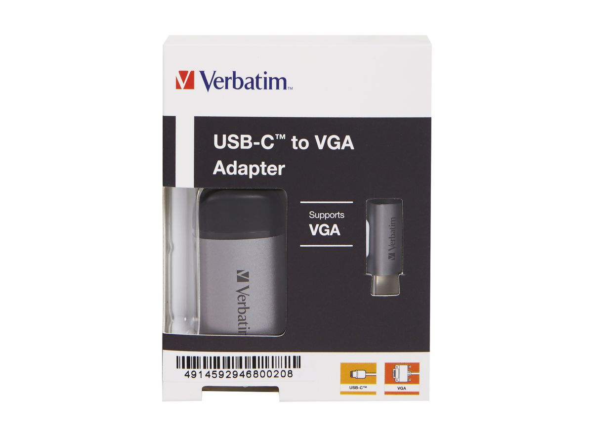 Verbatim USB-C to VGA Adapter