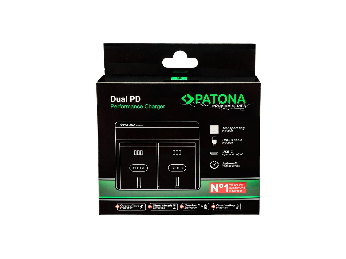Patona Dual PD OM Olympus BLX-1 USB-C