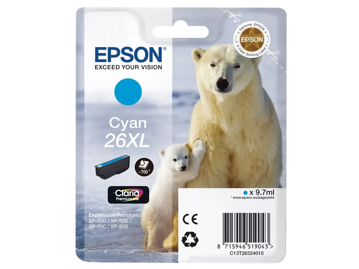 Epson T2632 XL Ink Cyan