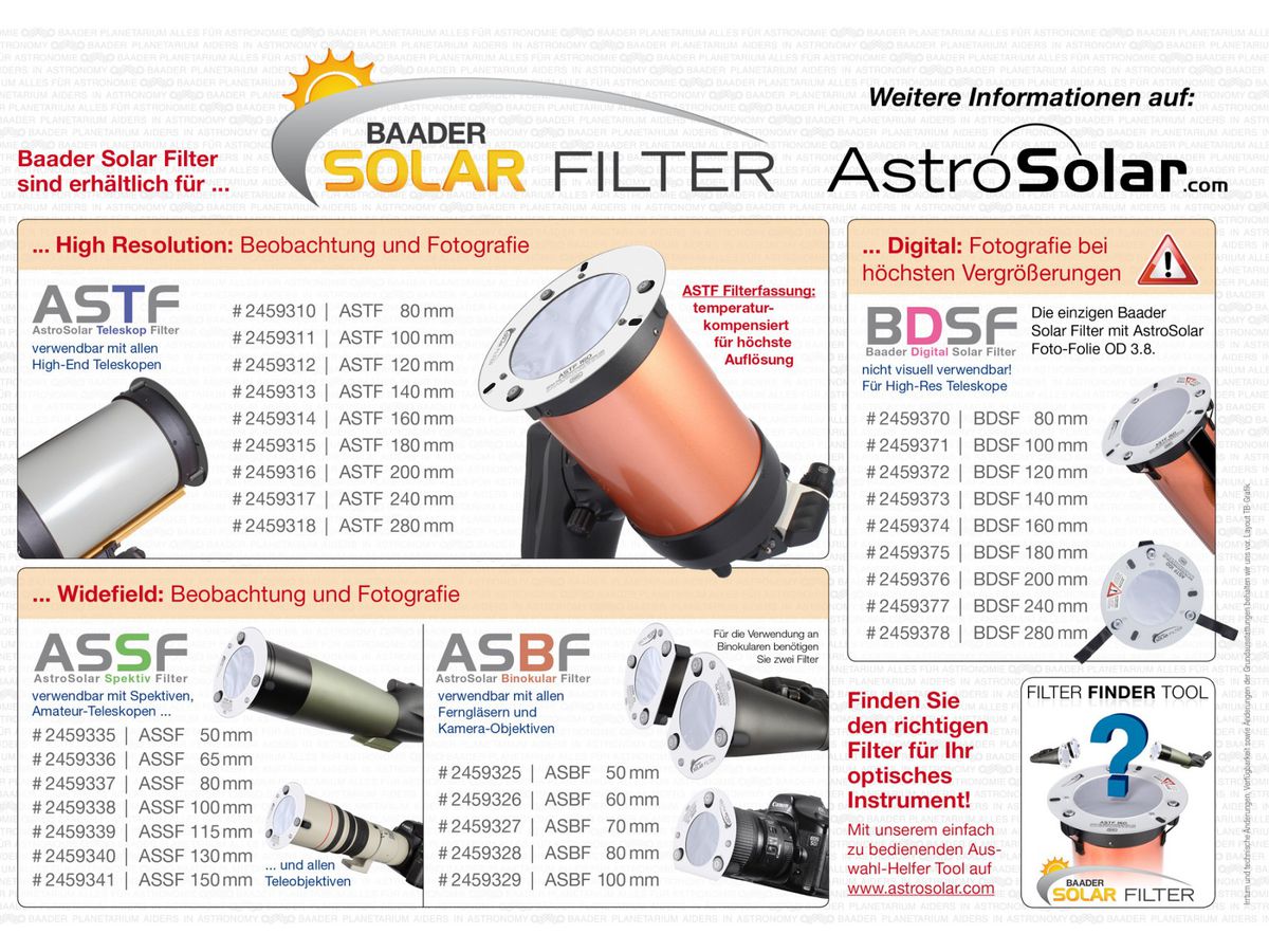 Baader 3.8 OD Digital Solar Filter 100mm