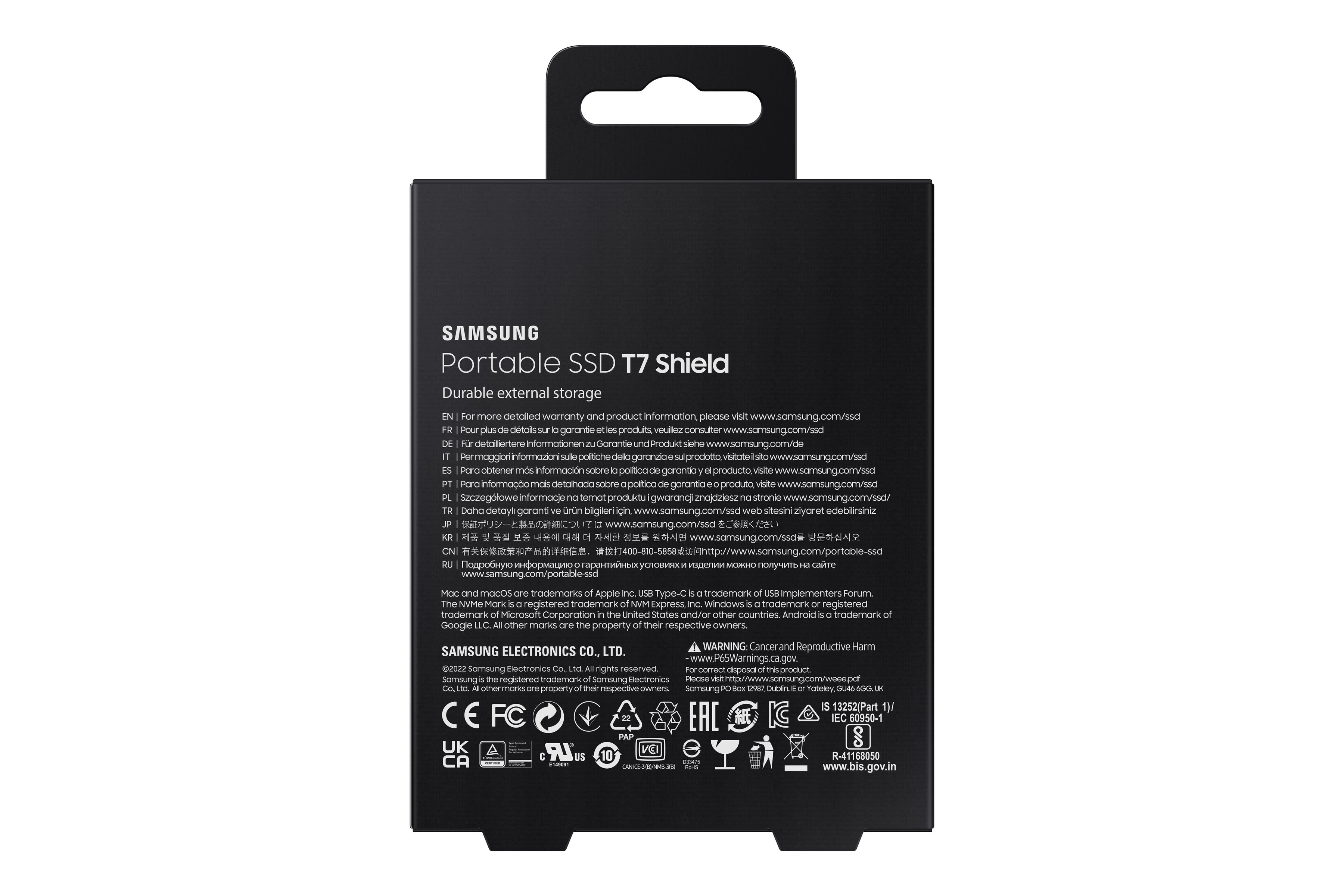 Samsung PSSD T7 Shield 4TB black