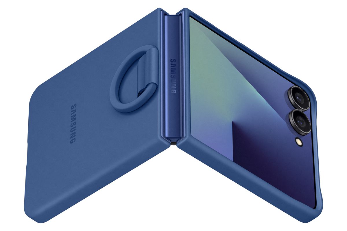Samsung Flip 7 Ring Case Blue