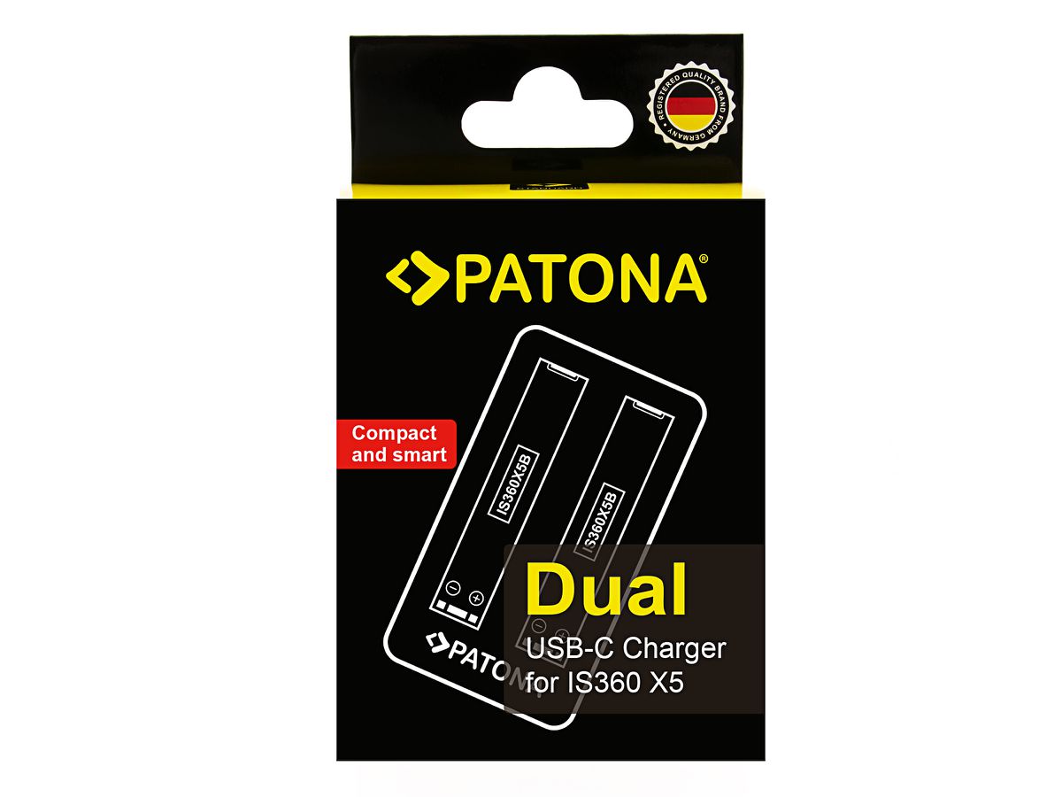 Patona Chargeur Dual Insta 360 X5