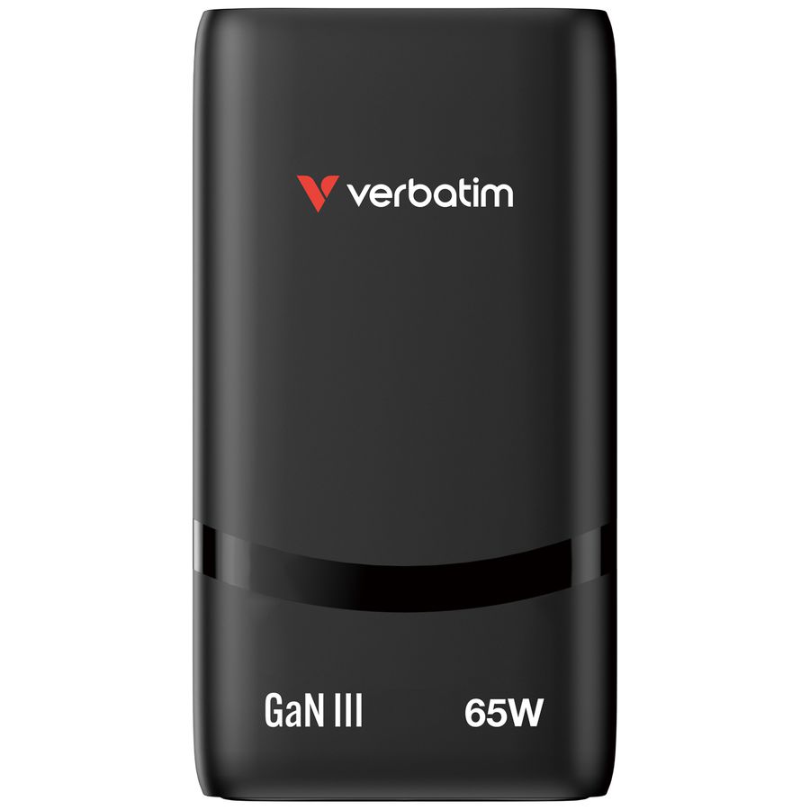 Verbatim Fold n Go GaN Charger 65W Black