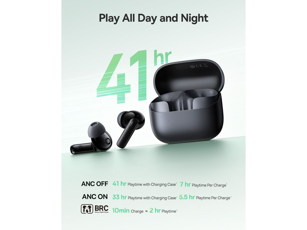 Baseus Bass BP1 NC InEar TWS Earbuds Bl