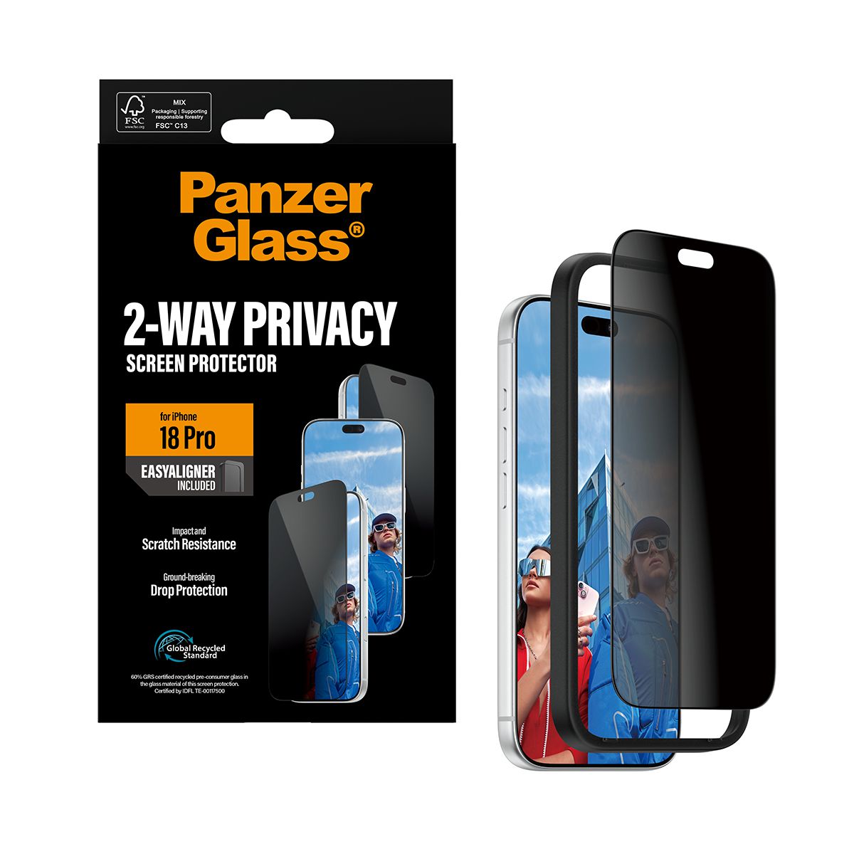 PanzerGlass iP18 Pro Privacy Schutz