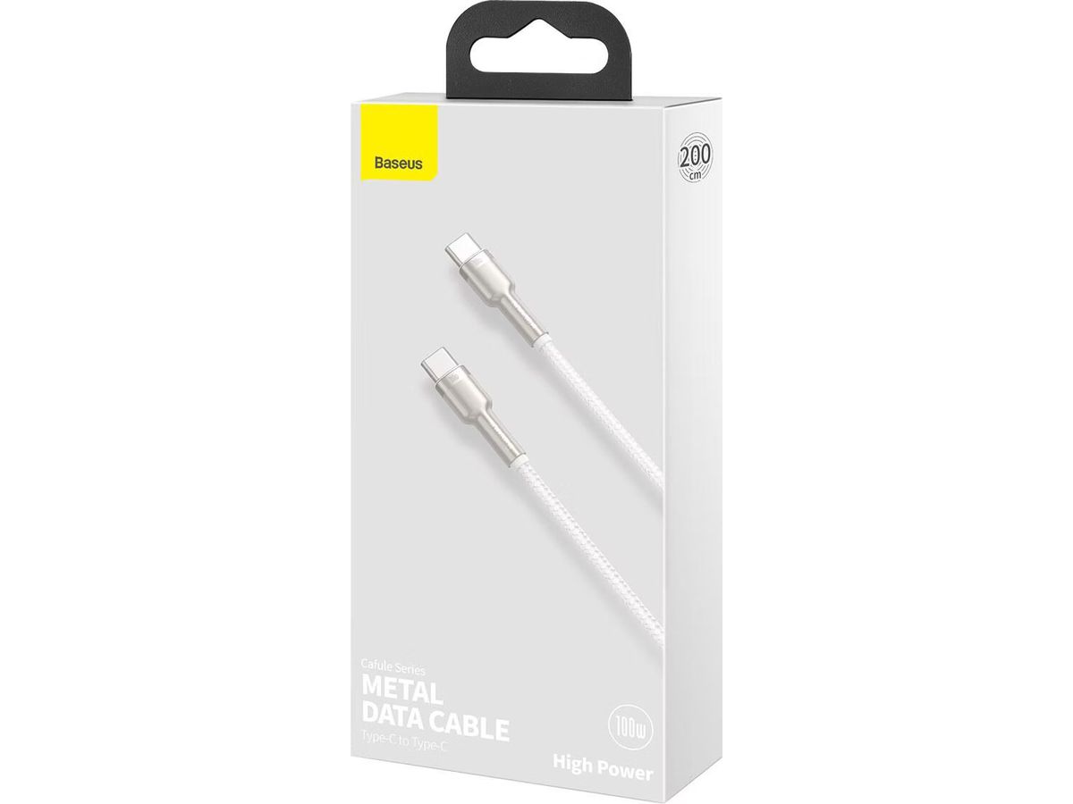 Baseus USB-C to USB-C 2m 100W White