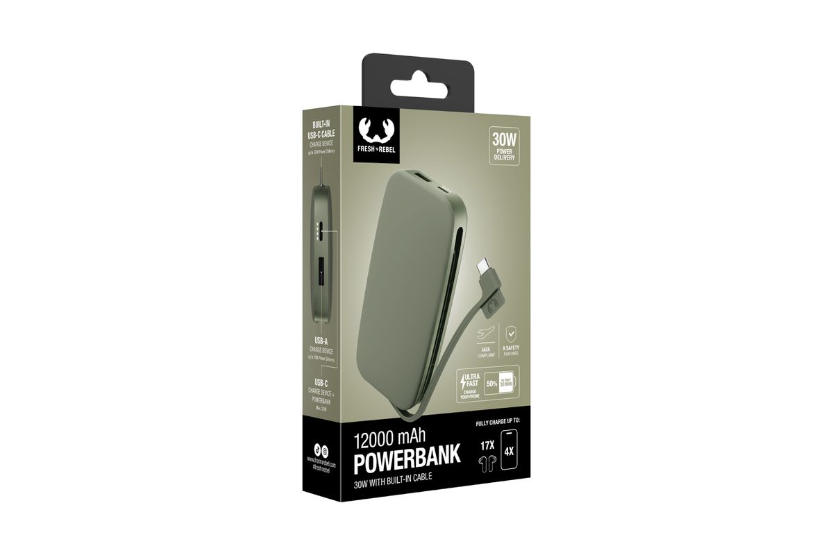 Fresh 'n Rebel Powerbank 12000 mAh Green