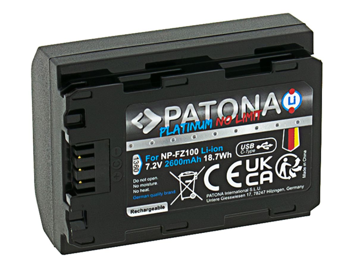 Patona Platinum Akku Fuji NP-W235 USB-C