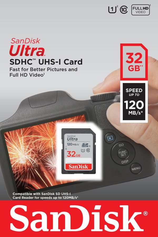 SanDisk Ultra 120MB/s SDHC 32GB U1