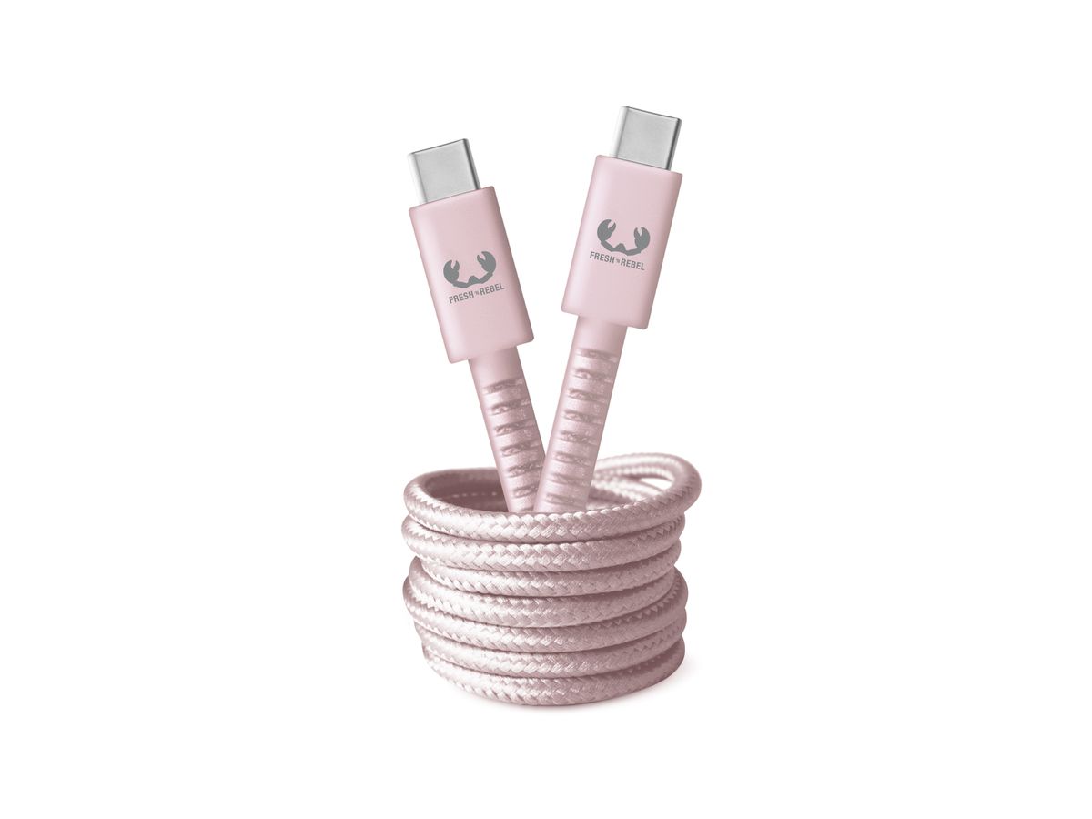 Fresh 'n Rebel USB-C to USB-C Pink