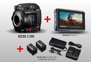EOS C200 Atomos Ninja V Power Kit