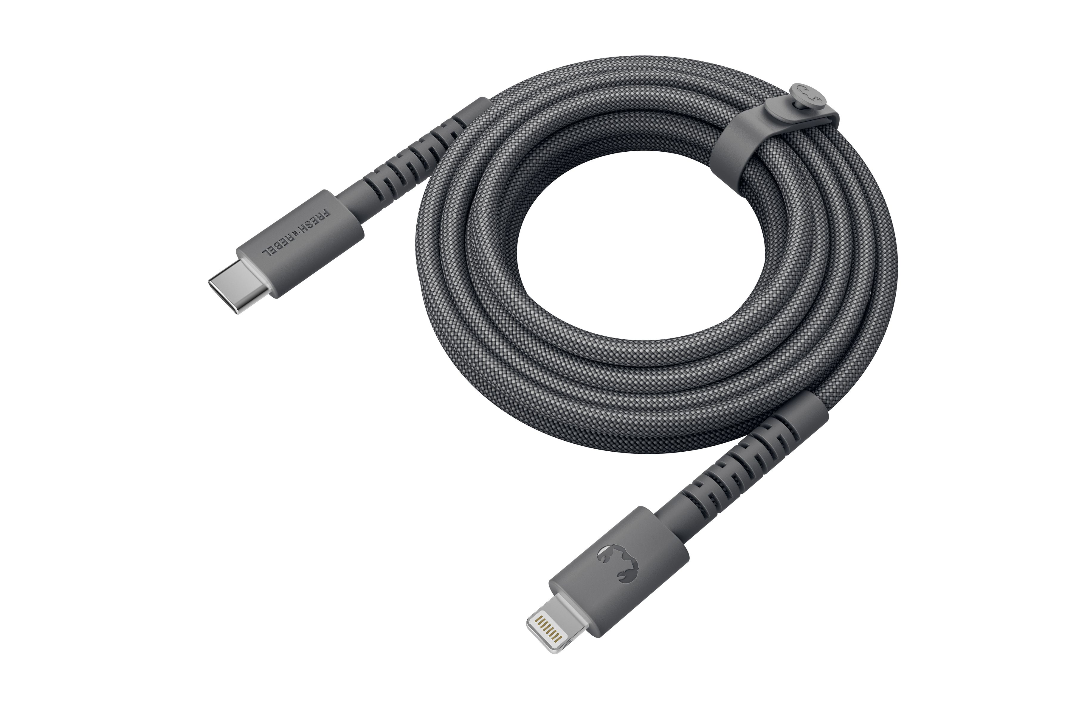 Fresh 'n Rebel USB-C to Lightning Grey