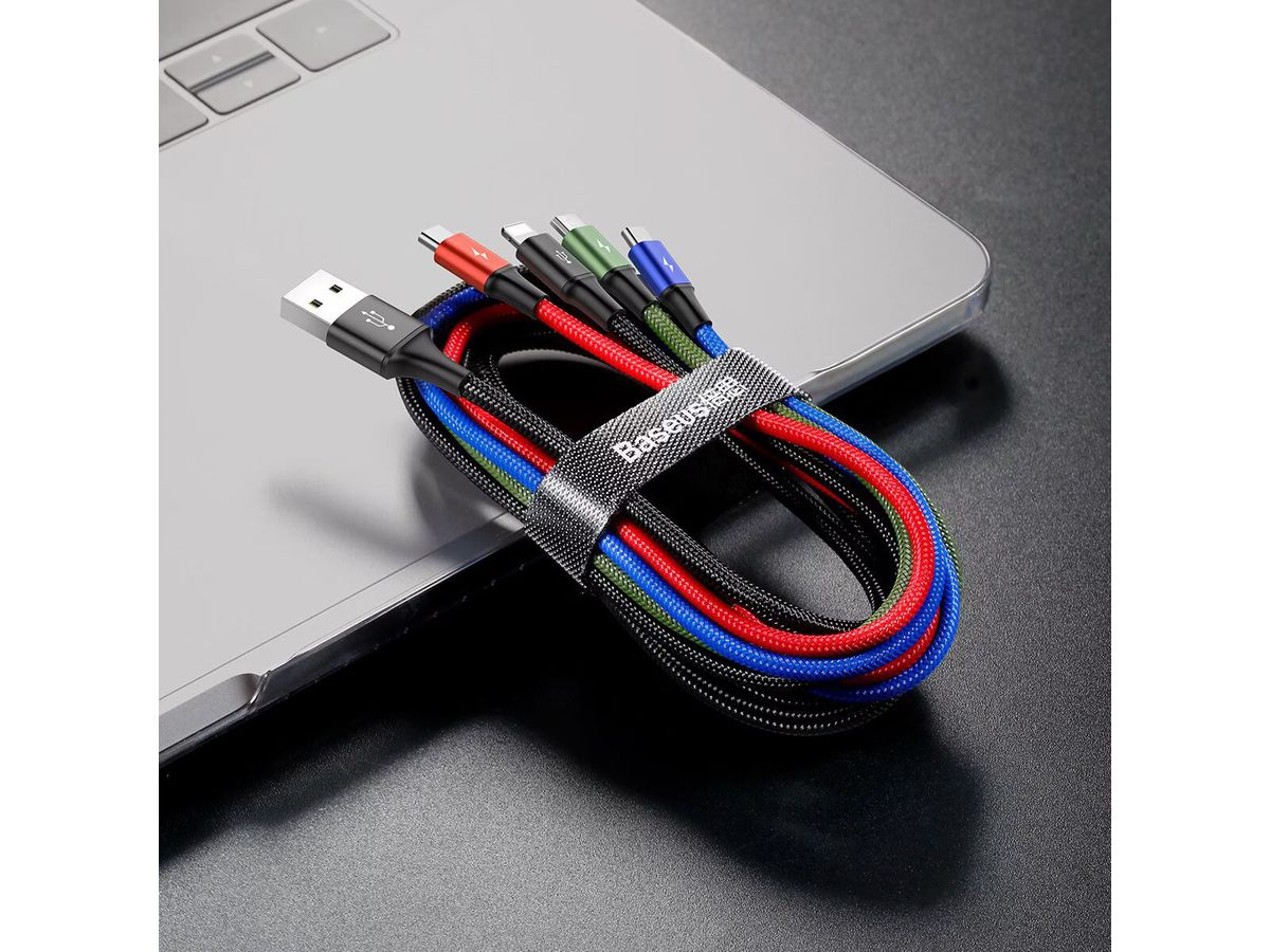 Baseus USB-A 4-in-1 Cable 1.2m Black