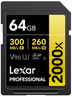 Lexar 2000x UHS-II SDXC 64GB Gold