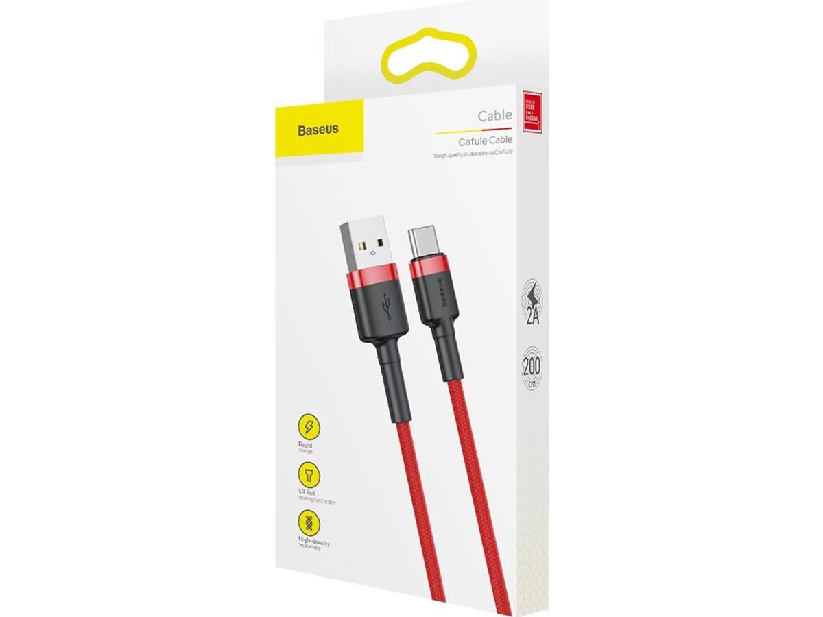 Baseus USB-A to USB-C 2m Red