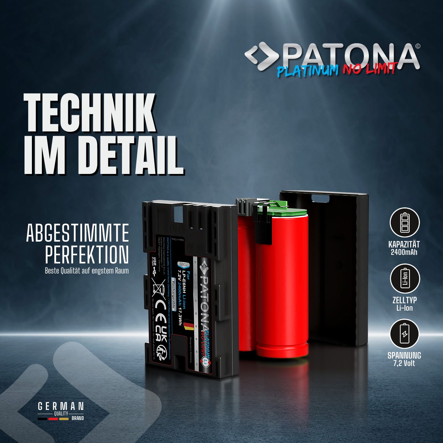 Patona Platinum Canon LP-E6NH USB-C Inp.