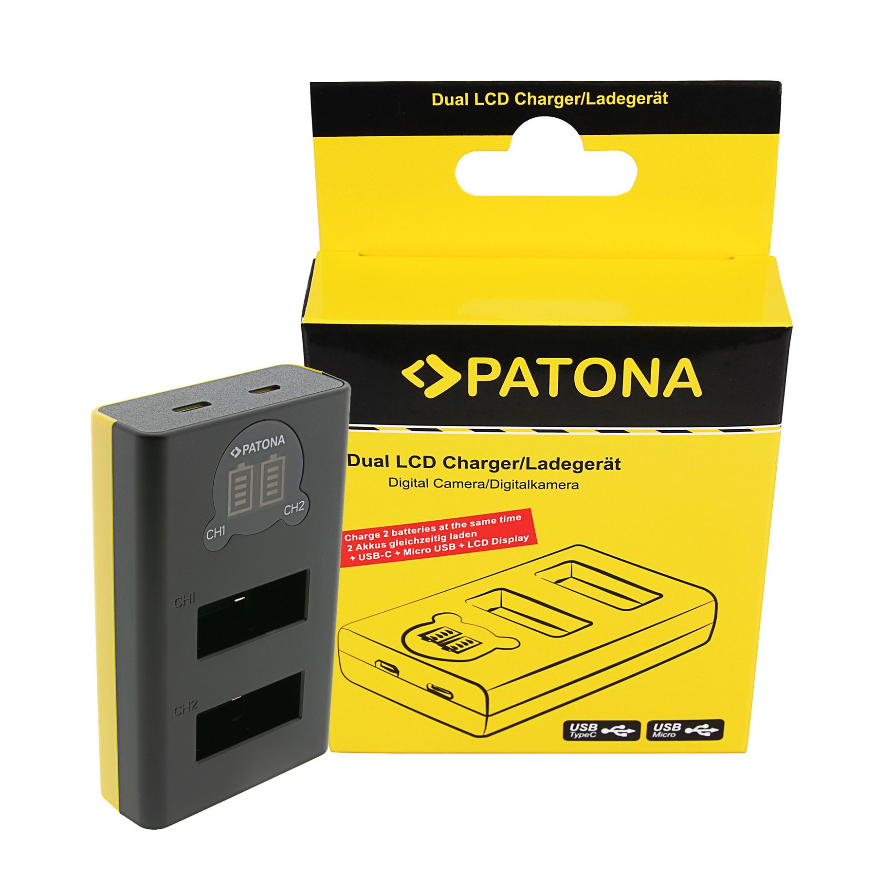 Patona Chargeur Dual USB Gopro Hero 10