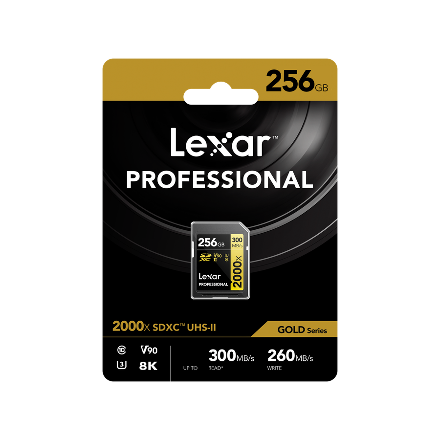 Lexar 2000x UHS-II SDXC 256GB Gold