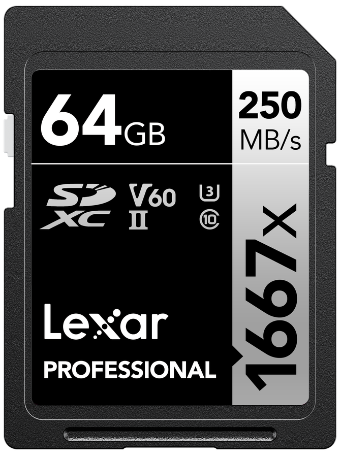 Lexar 1667x UHS-II SDXC 64GB Silver