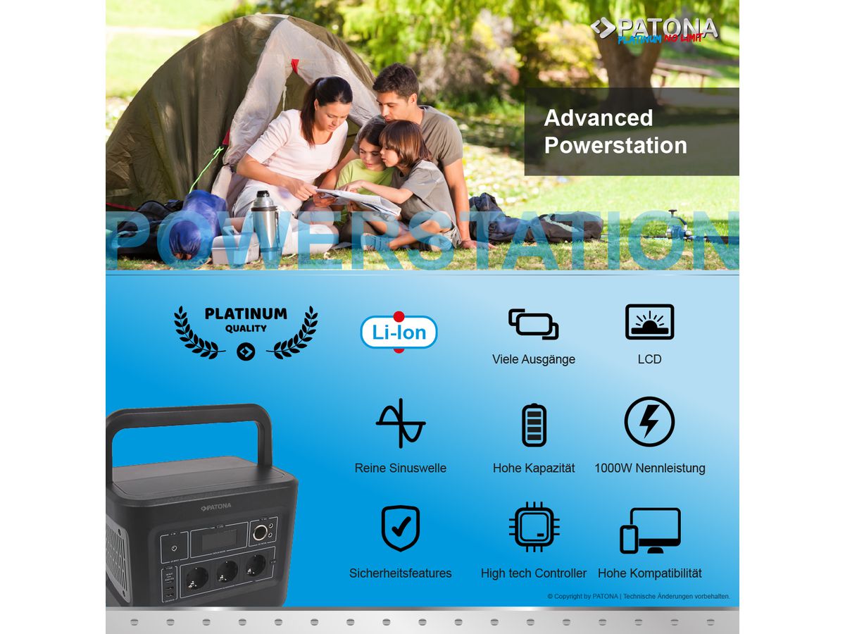 Patona Portable Powerstation 1000Wh