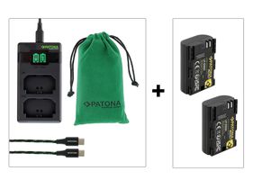 Patona LP-E6NH Fast Charger+2 Akkus Kit