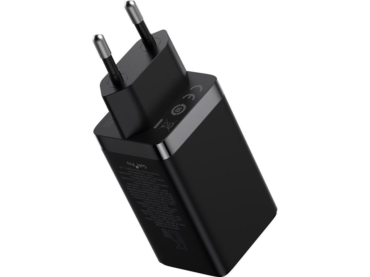 Baseus GaN5 Pro 3 Port Charger 65W Black