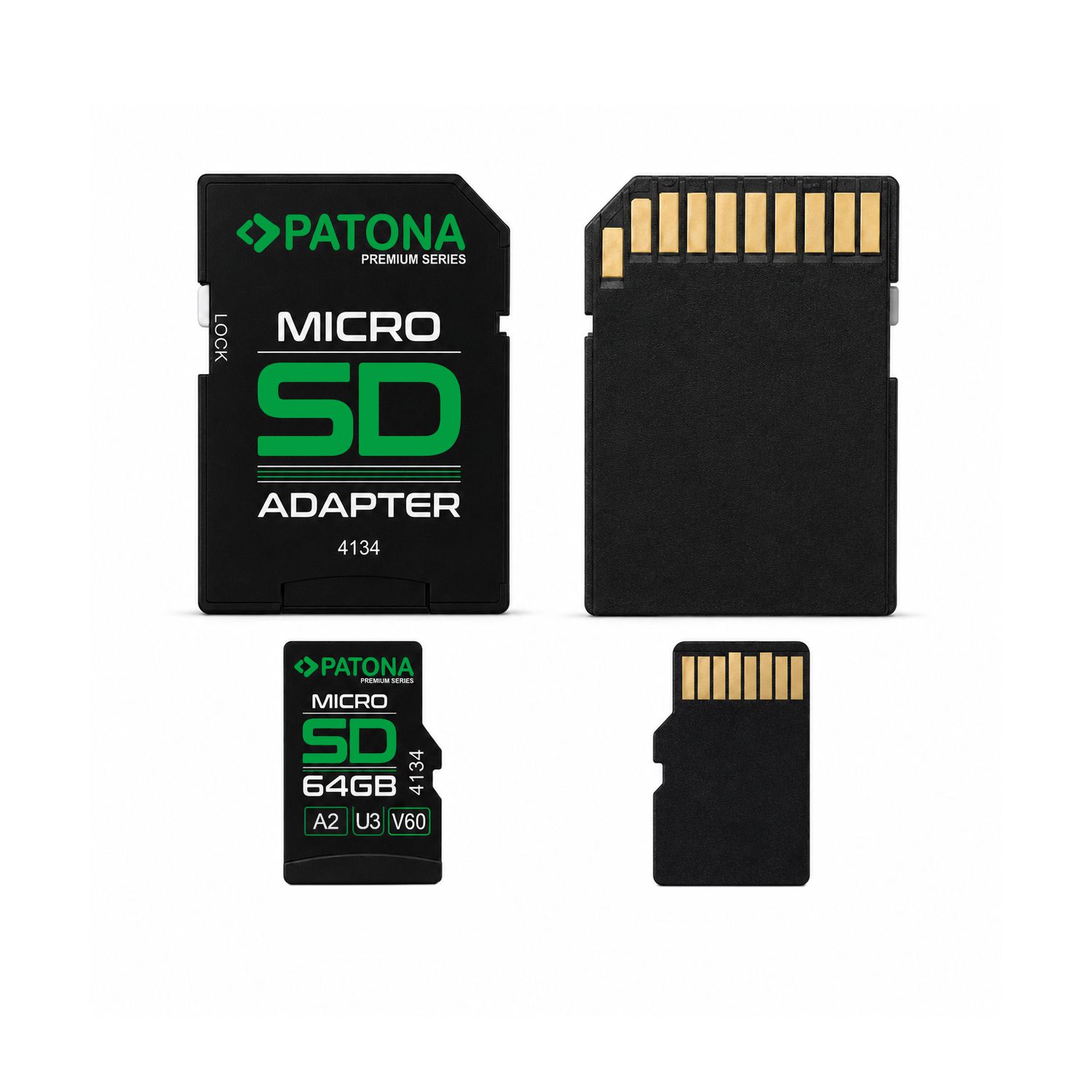 PATONA microSDXC 64GB U3 V60 + Adapter