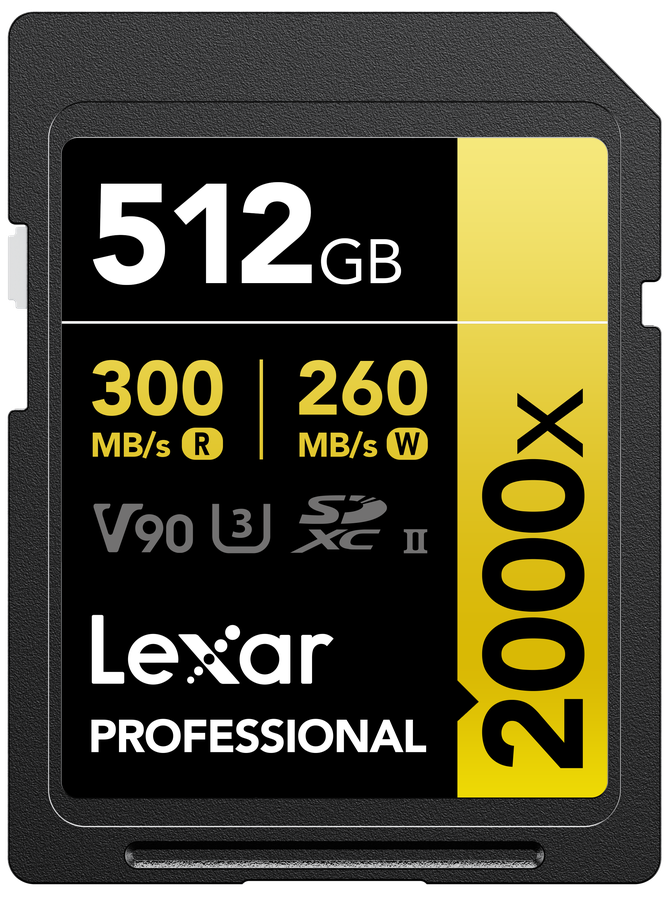 Lexar 2000x UHS-II SDXC 512GB Gold