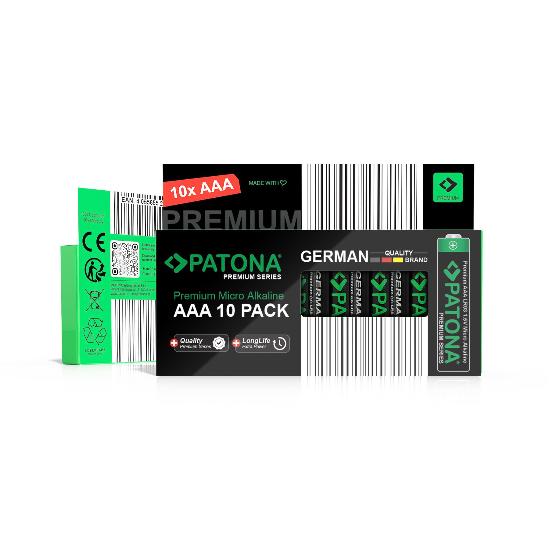 Patona 10 Stück AAA Alkaline Batterie