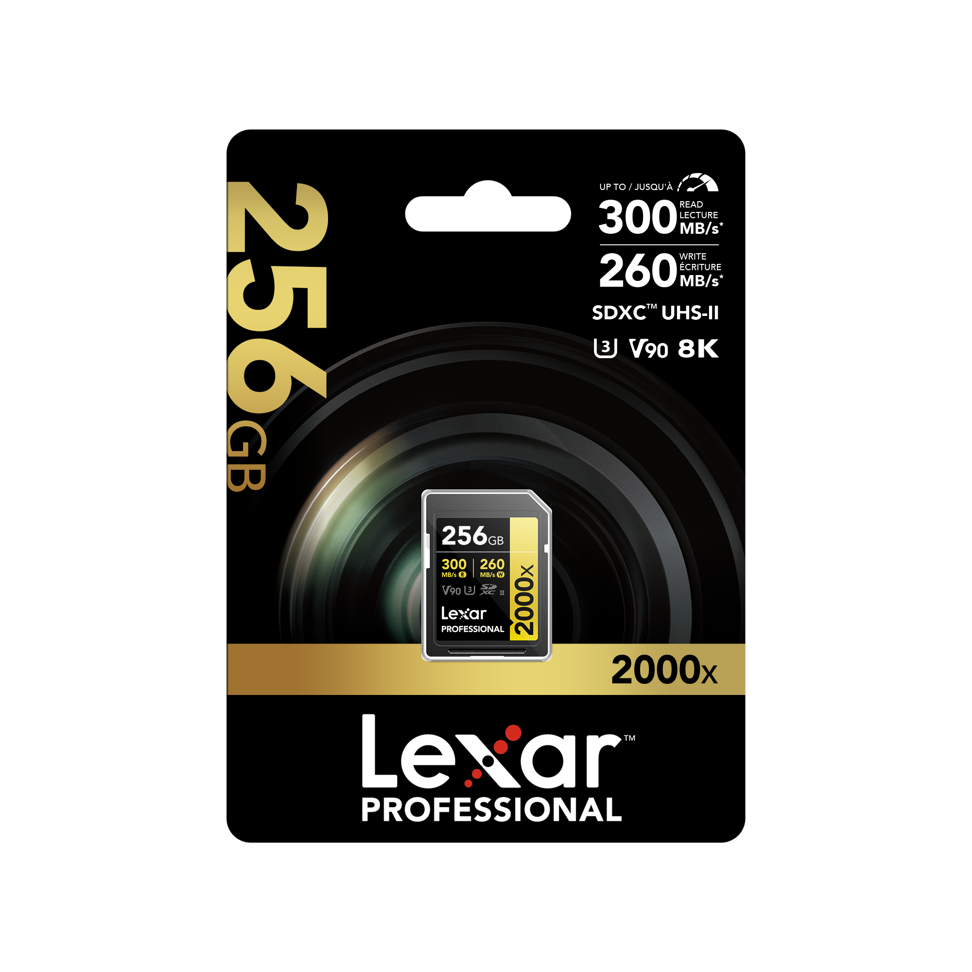 Lexar 2000x UHS-II SDXC 256GB Gold