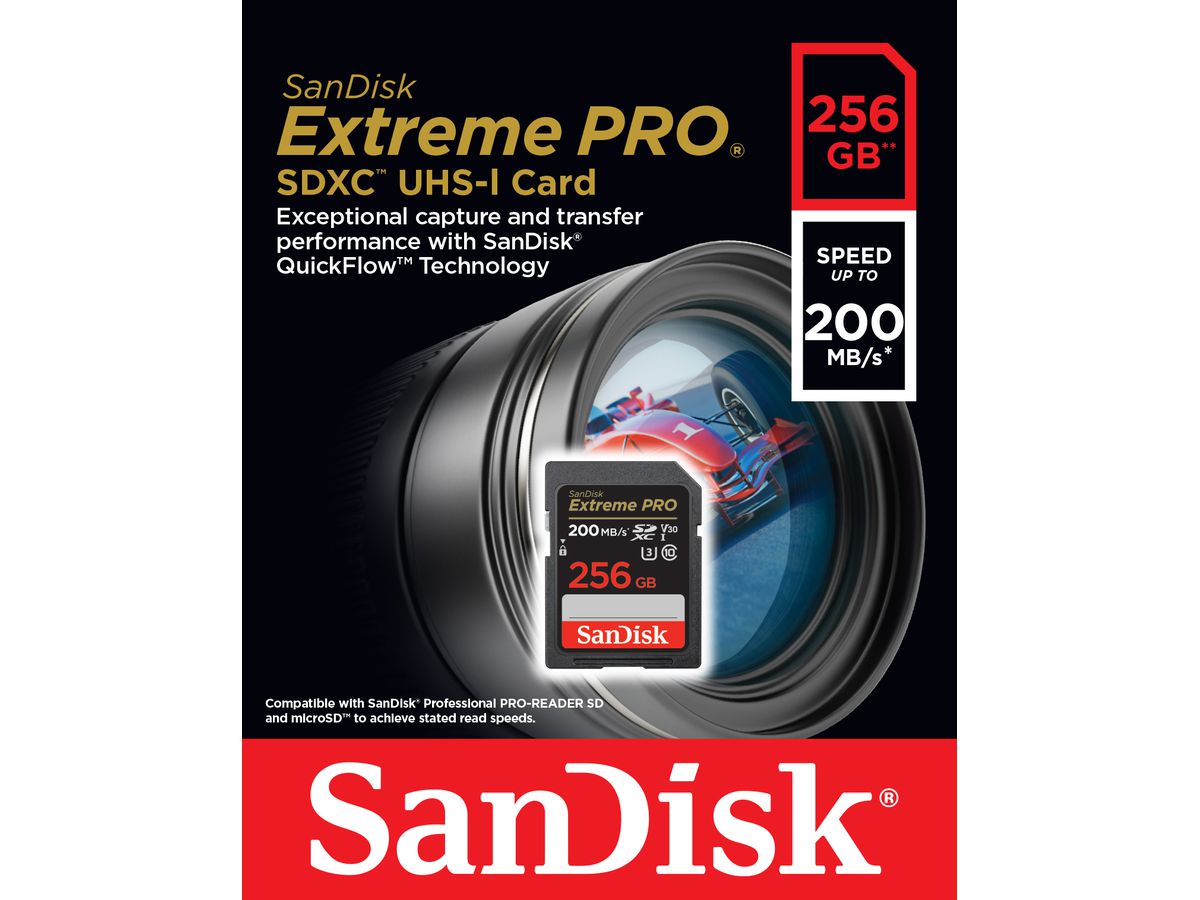 SanDisk Extreme Pro 200MB/s SDXC 256GB