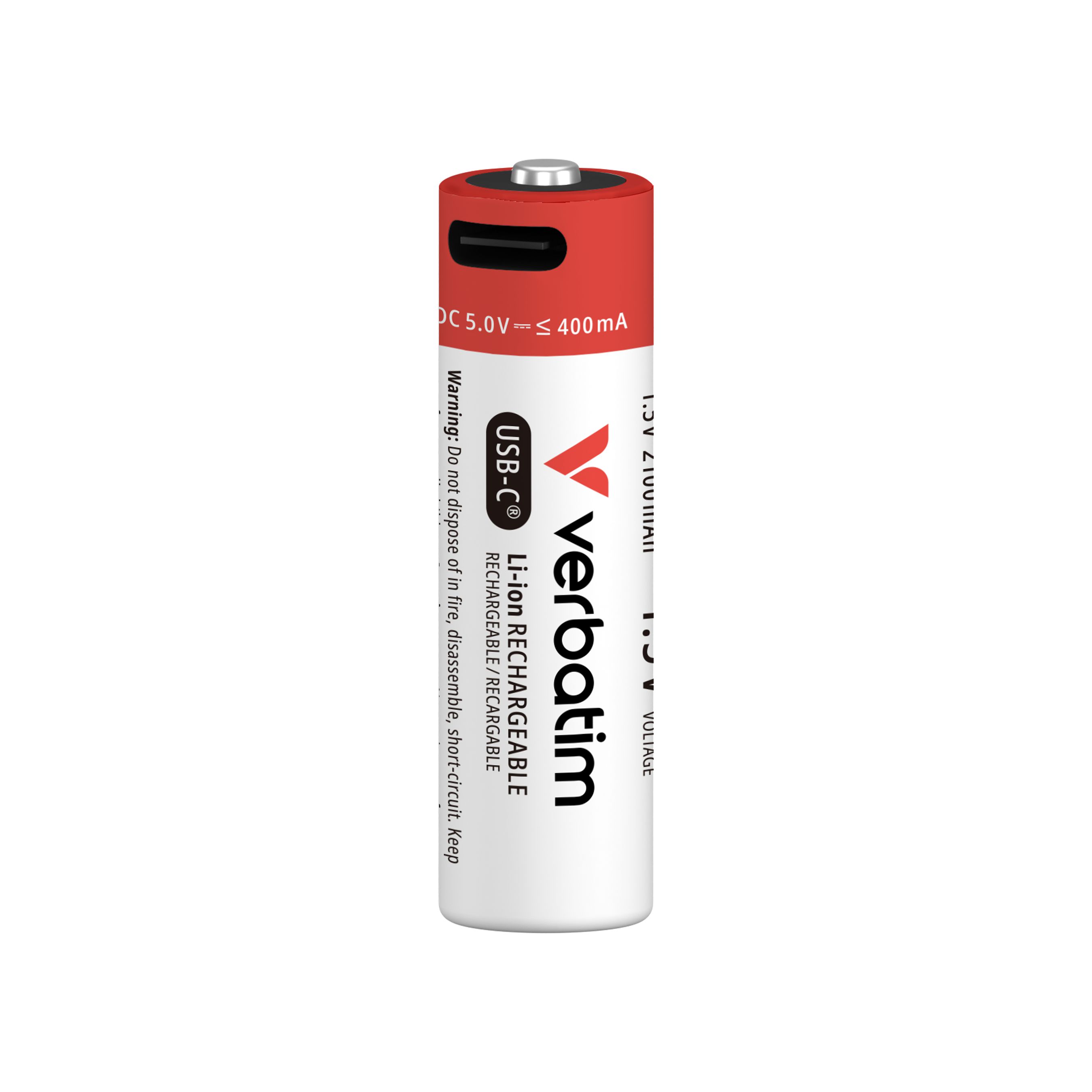Verbatim Akku AA 2100mAh 4-Pack USB-C