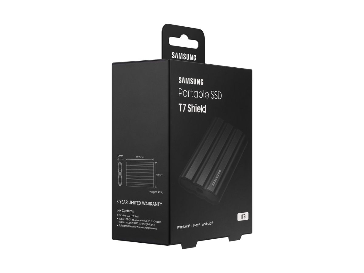 Samsung PSSD T7 Shield 1TB black