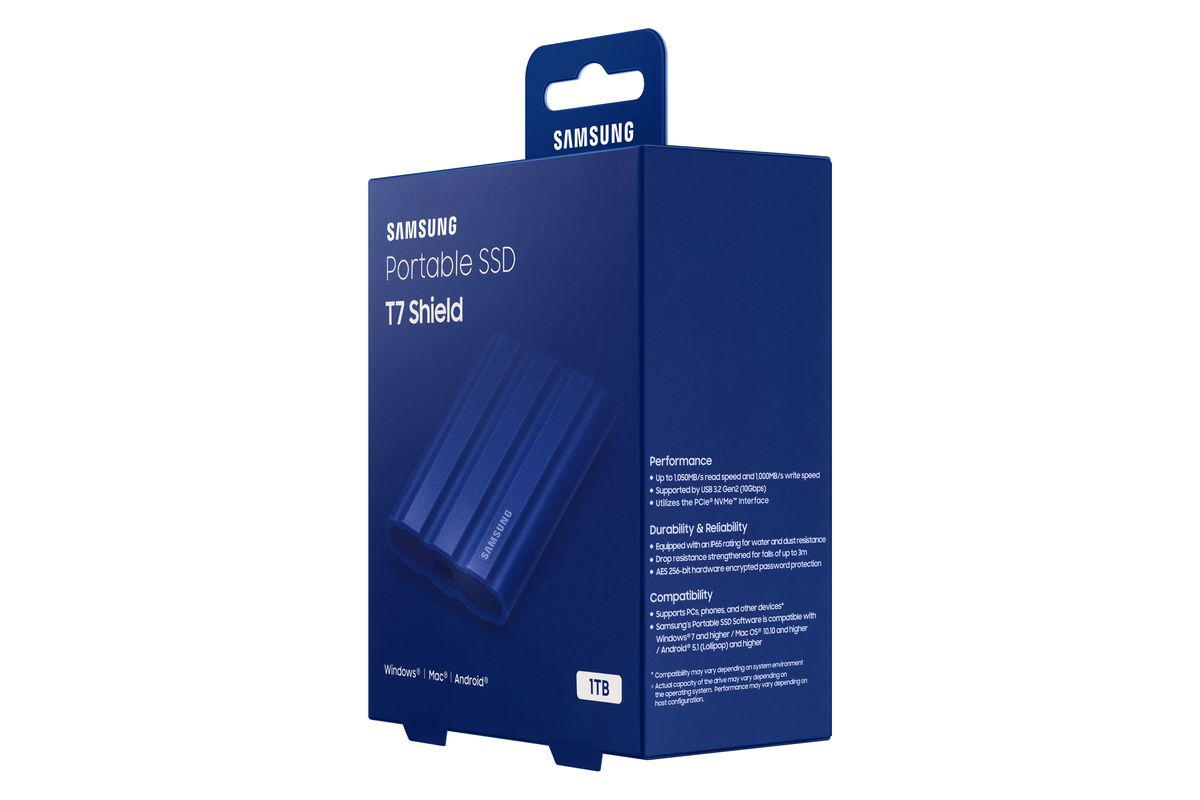 Samsung PSSD T7 Shield 1TB blue