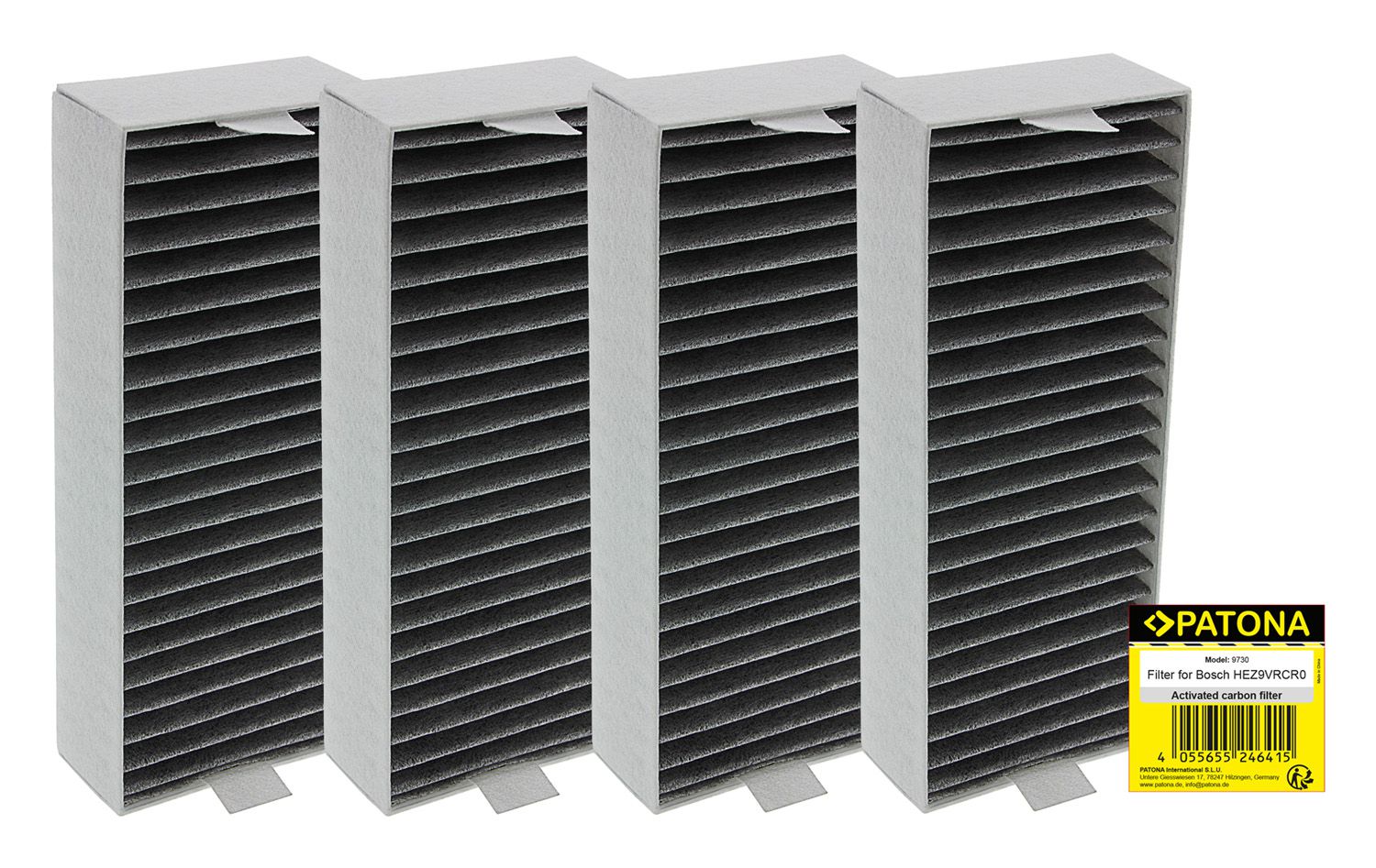 Patona Aktivkohle 4x Bosch HEZ9VRCR0