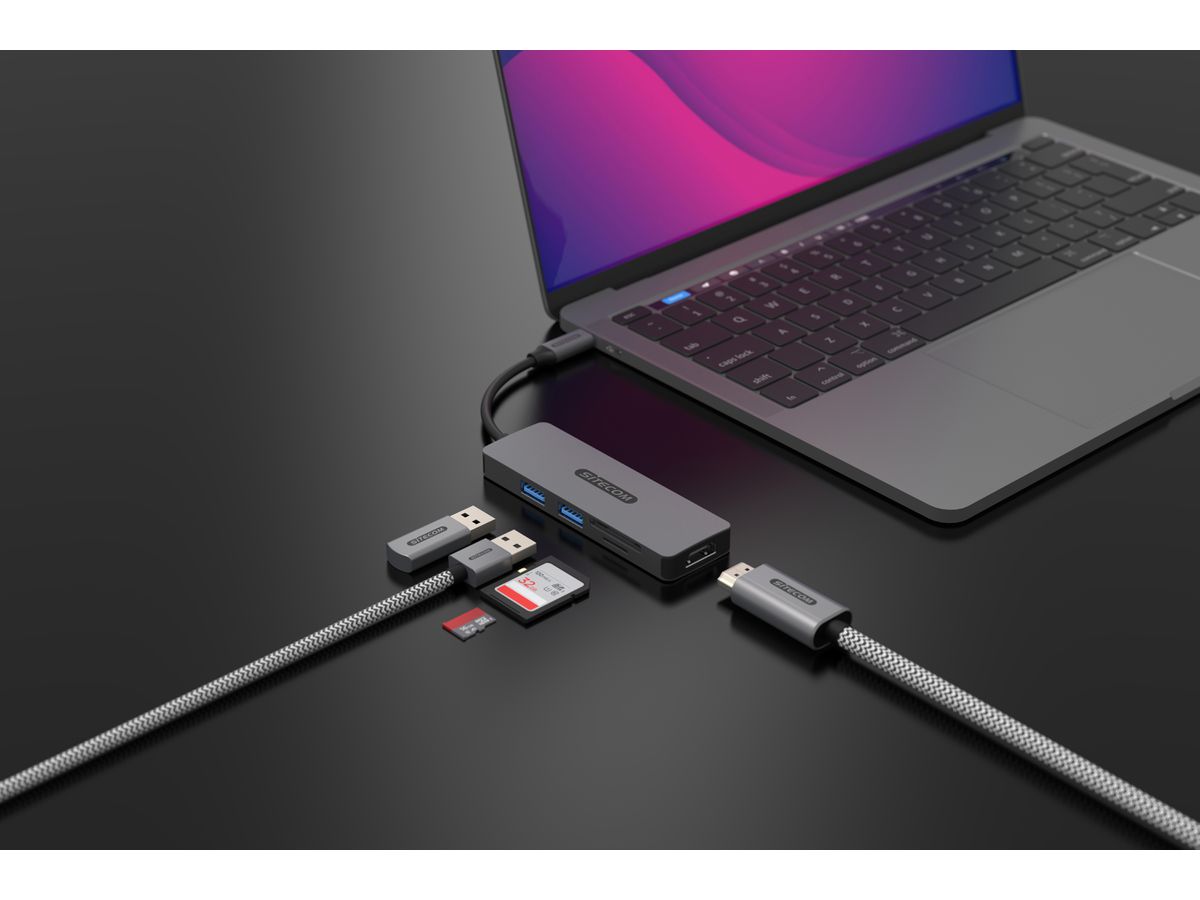 Sitecom 5 in 1 USB-C Multiport Adapter