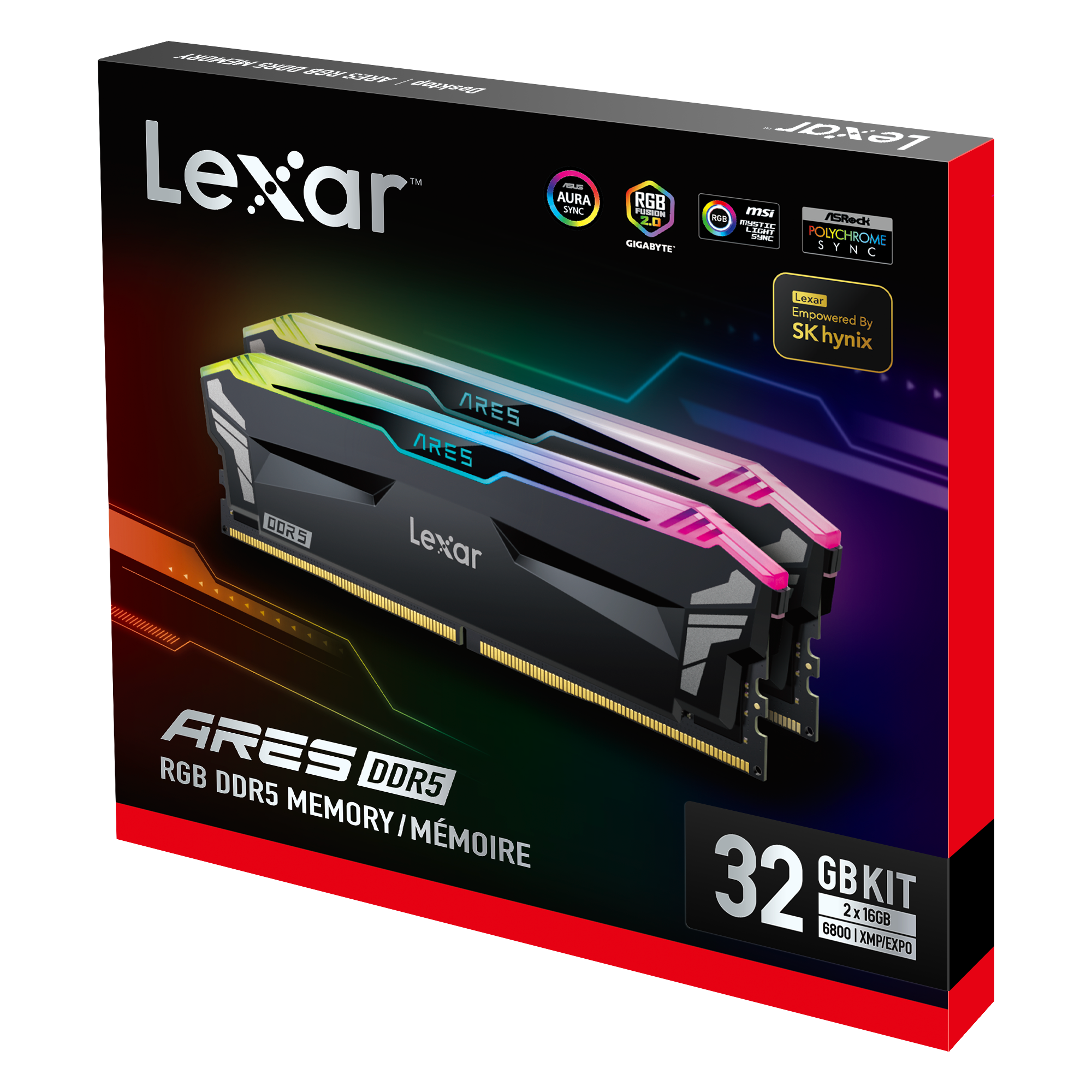 Lexar ARES DDR5 6800 MHz UDIMM 2x16GB