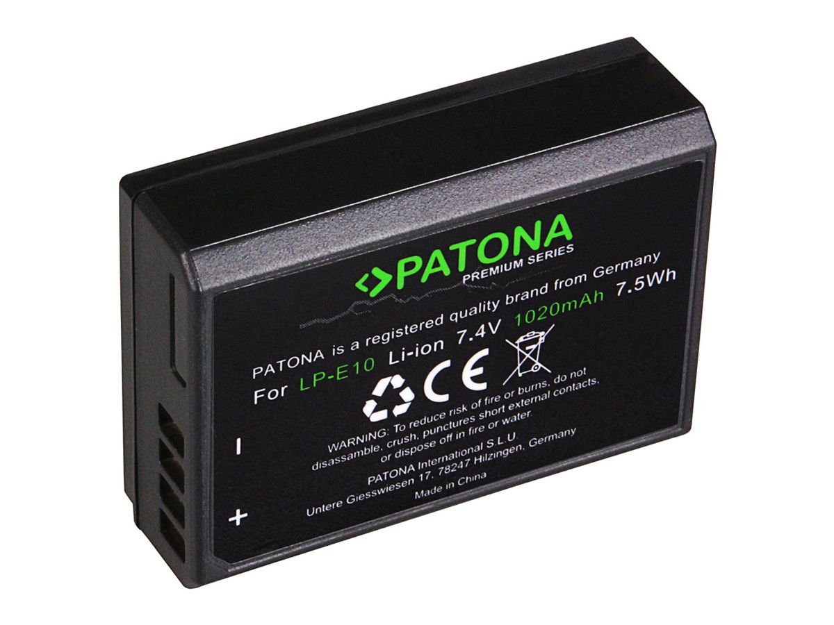 Patona Premium Batterie Canon LP-E10